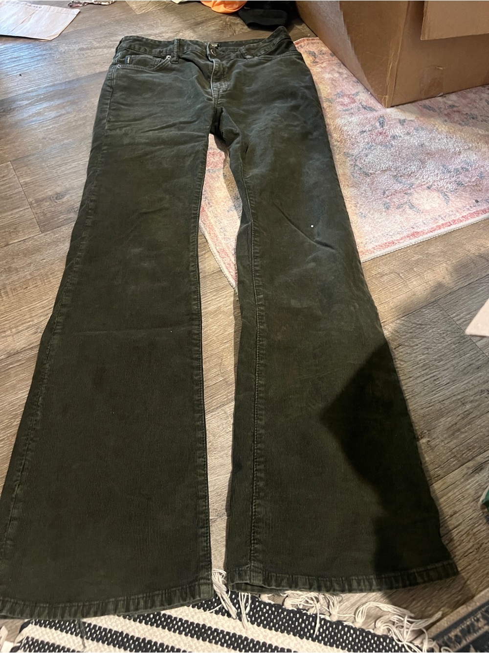Superdry Women’s Dark Green Corduroy Flare Jeans